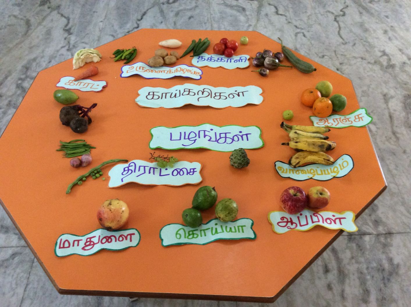 LKG Explore Fruits and Flowers with young buds! KRS CBSE